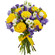 букет желтых роз и синих ирисов. Латвия