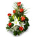Грация. Очень яркий и стильный букет из оранжевых роз и белых лилий с зеленью станет отличным подарком в любой ситуации.. Латвия