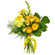 Желтый букет из роз и хризантем. Латвия