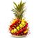 Тропический десерт. Вкусный и стильный фруктовый букет из ананаса, клубники и винограда!