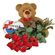 Ты и я!. Обаятельный мишка + красные розы + коробка конфет - самый лучший подарок для дорогого человека.. Латвия