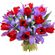 Виолетта. Яркий весенний букет из тюльпанов и ирисов.. Латвия
